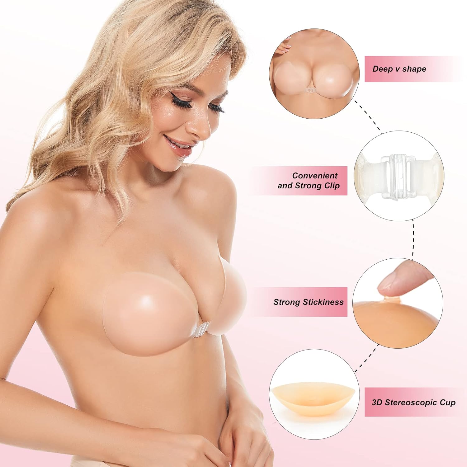 Sticky Bra Push Up Adhesive Br - Silicone Bra Adhesive recension och pris