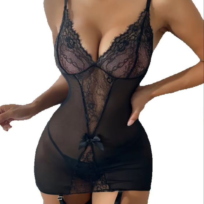 Lace Underwear Set with Stocki - Garter Belt Set recension och pris