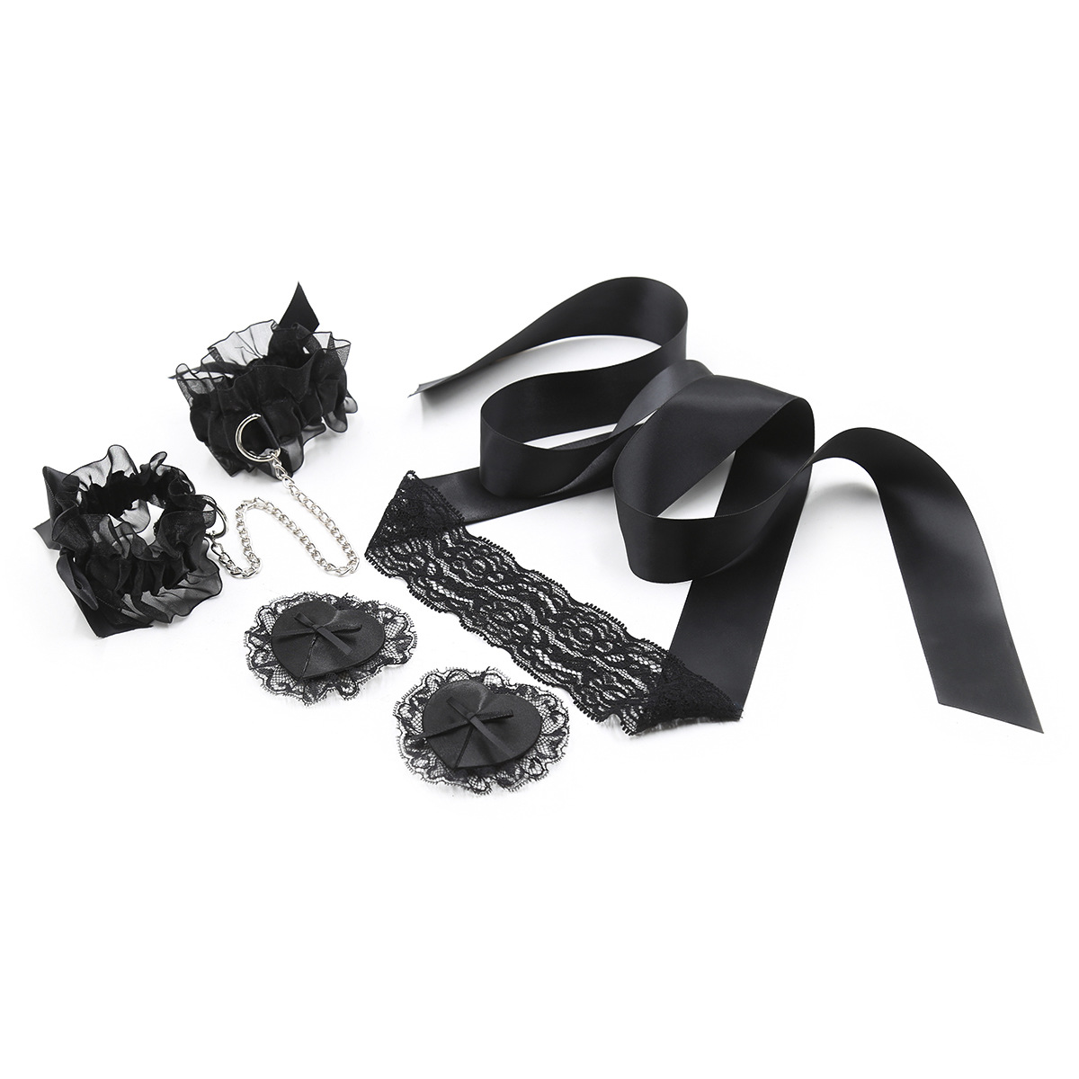 Lace Sex Toy Set Adult Handcuf - Nipple Cover Pasties recension och pris