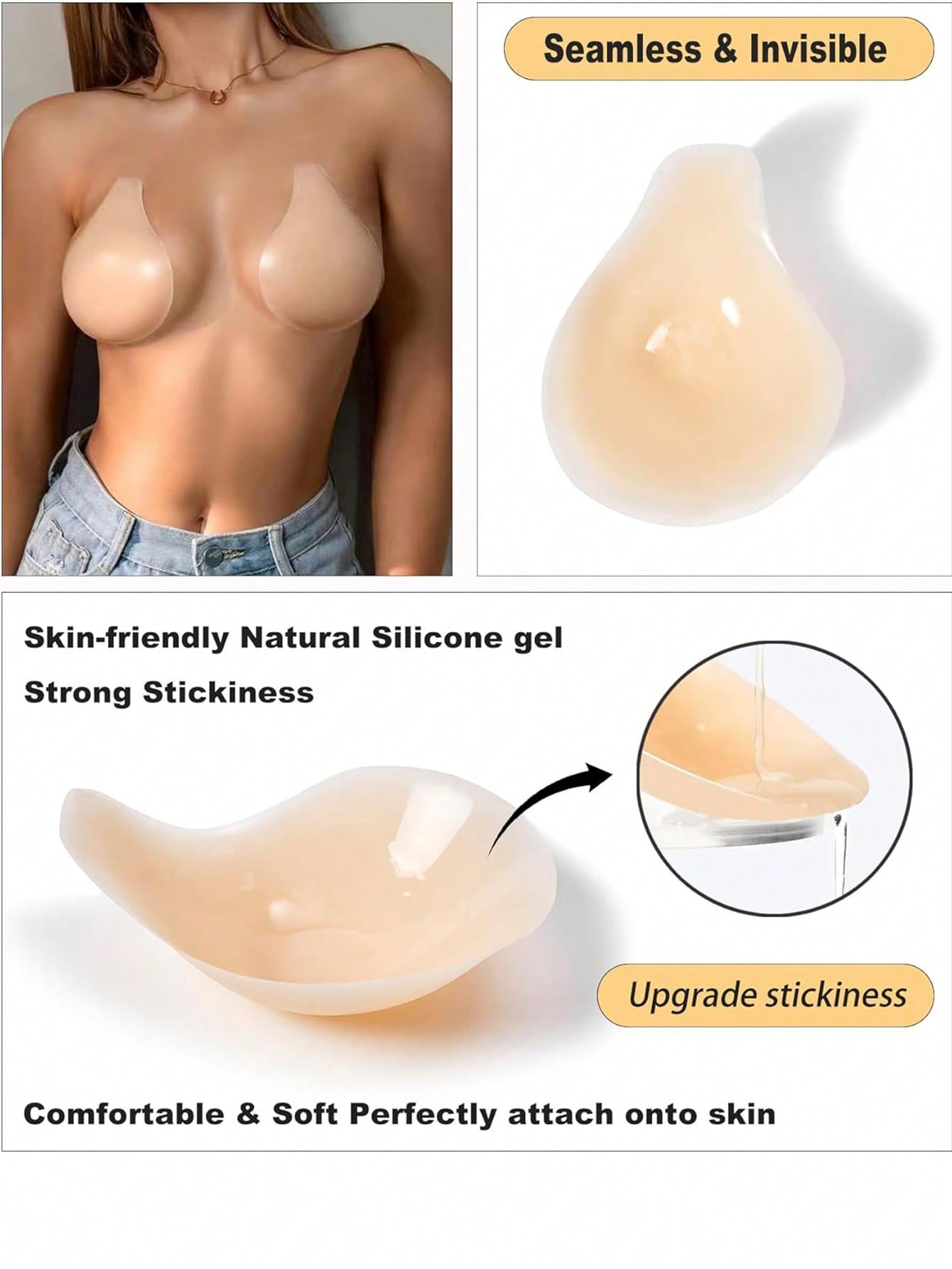 1 Pair Added Lift Nipple Cover - Nipple Cover Pasties recension och pris