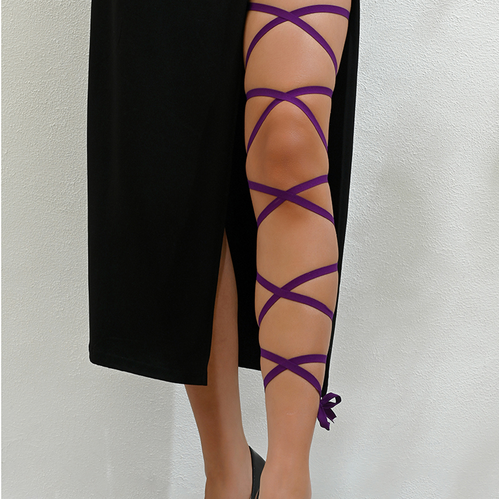Punk Arm Wrap Elastic Crossed  - Garter Belt Set recension och pris