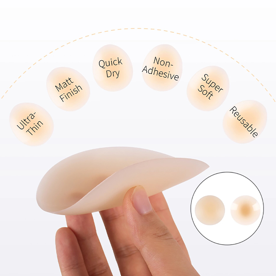 No Glue Self Adhesive Nipple C - Silicone Bra Adhesive recension och pris