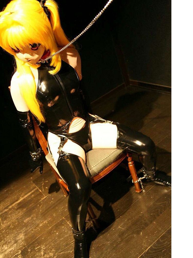 4PCS/SET Wet Look PVC Catsuit  - Garter Belt Set recension och pris