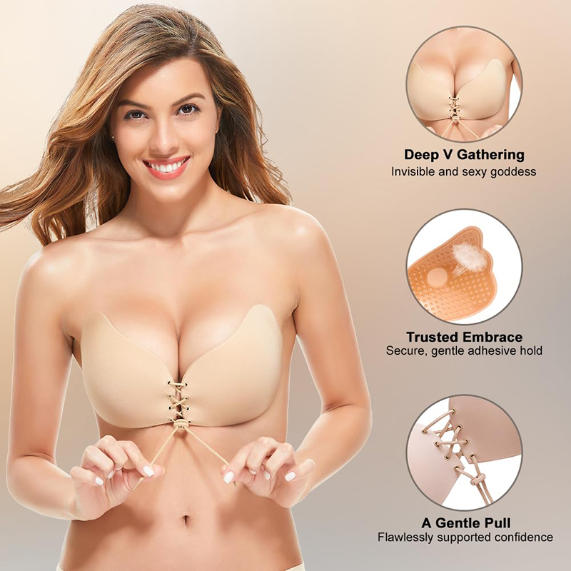 1/2 Pairs Women Summer Backles - Strapless Bra Backless recension och pris