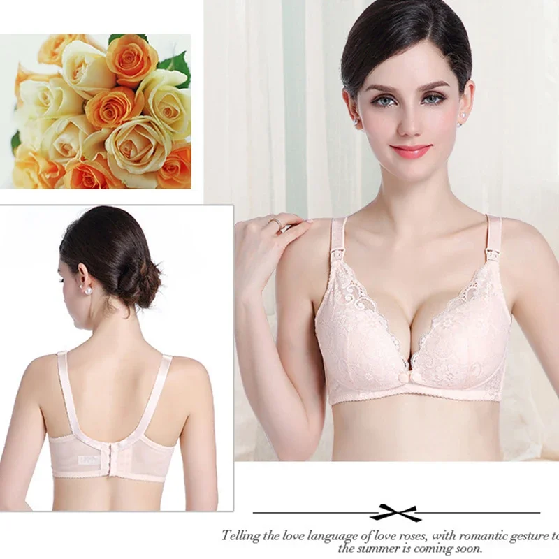 Maternity Lace Trim Nursing Br - Nursing Bra Sleep recension och pris